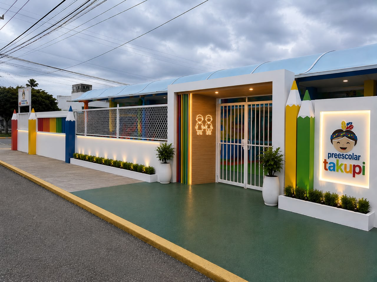 Fachada del colegio Takupi